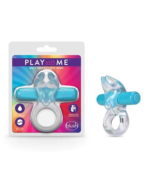 PLAY WITH ME BULL VIBRATING RING BLUE