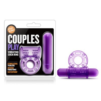 PLAY WITH ME COUPLES PLAY VIBRATING COCKRING PURPLE