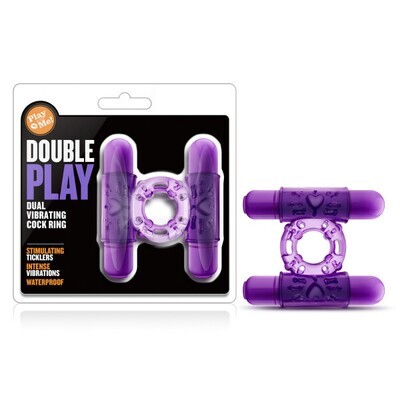 PLAY WITH ME DOUBLE PLAY DUAL VIBRATING COCKRING PURPLE