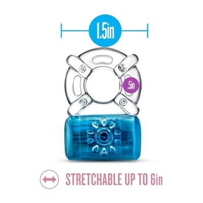 PLAY WITH ME PLEASER RECHARGABLE C RING BLUE 