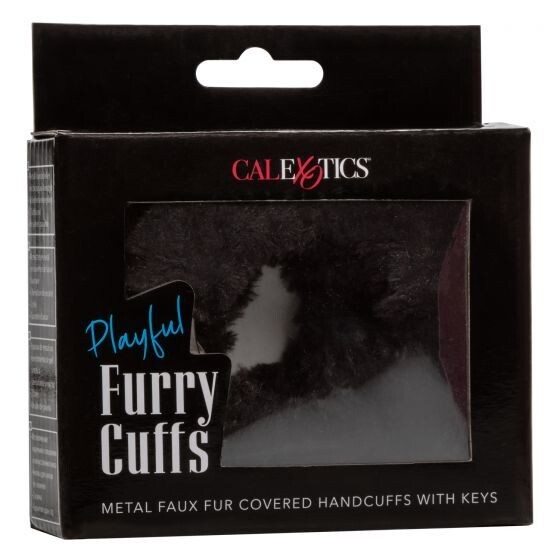 PLAYFUL FURRY CUFFS BLK