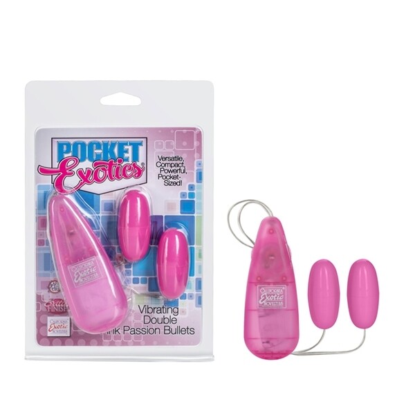 POCKET EXOTICS VIBRATING DOUBLES BULLETS PINK
