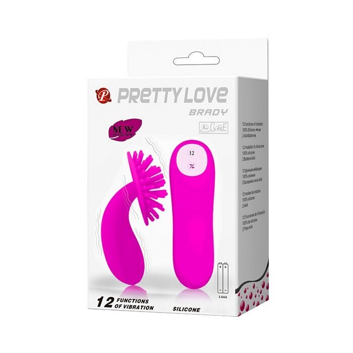 PRETTY LOVE BRADY CLITORAL VIBRATOR SILICONE FUCHSIA