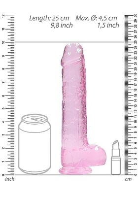 REALROCK 9" REALISTIC DILDO WITH BALLS PINK