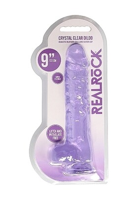 REALROCK 9" REALISTIC DILDO WITH BALLS PURPLE REALROCK 9" REALISTIC DILDO WITH BALLS PURPLE