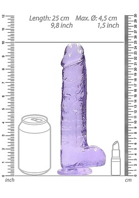 REALROCK 9" REALISTIC DILDO WITH BALLS PURPLE