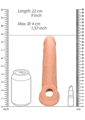 REALROCK PENIS SLEEVE 9" FLESH