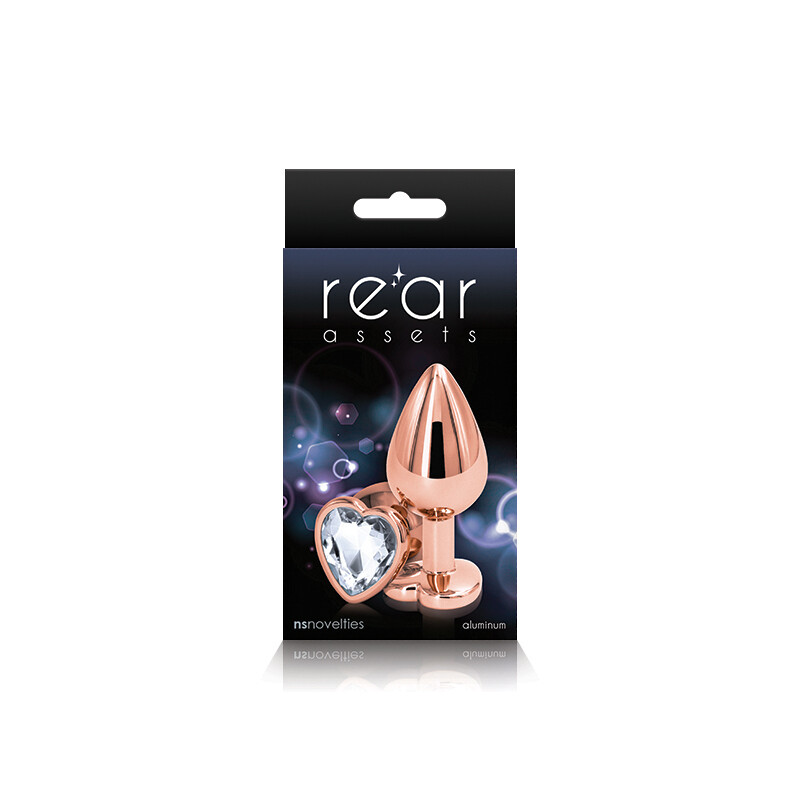 REAR ASSETS ROSE GOLD HEART MEDIUM CLEAR