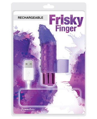RECHARGEABLE FRISKY FINGER MASSAGER PURPLE