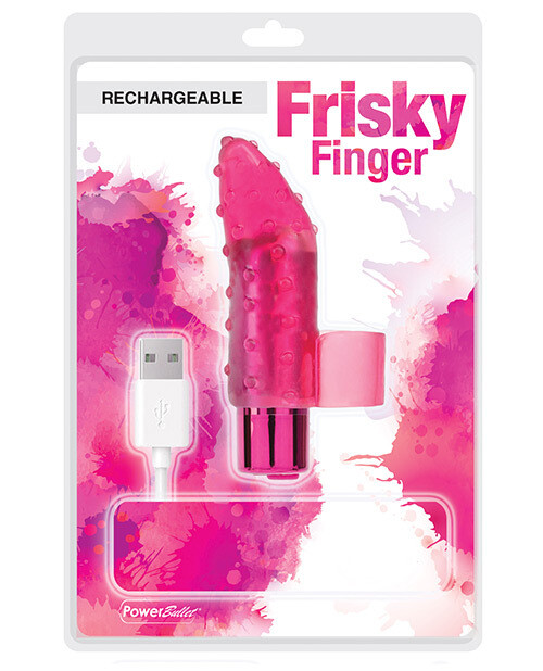 RECHARGEABLE FRISKY FINGER MASSAGER PINK