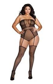 0355X STRAPLESS TEDDY BODYSTOCKING