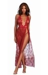 10460XL GOWN AND GSTRING RED