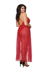 10996-1X RED TEDDY AND SKIRT