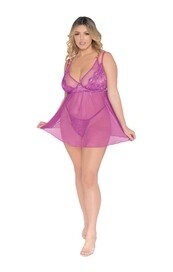 12593-3X BABYDOLL AND THONG IRIS 12593-3X BABYDOLL AND THONG IRIS