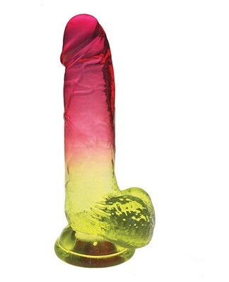 SHADES 8" GRADIENT DONG PINK AND YELLOW