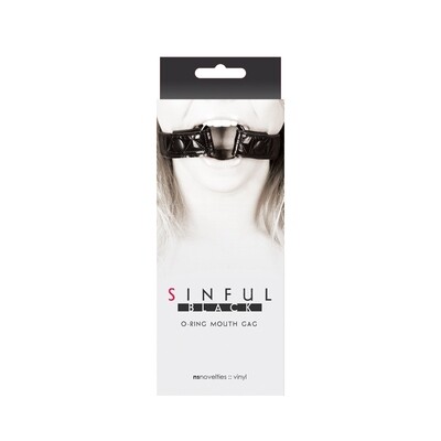 SINFUL O RING MOUTH GAG BLACK