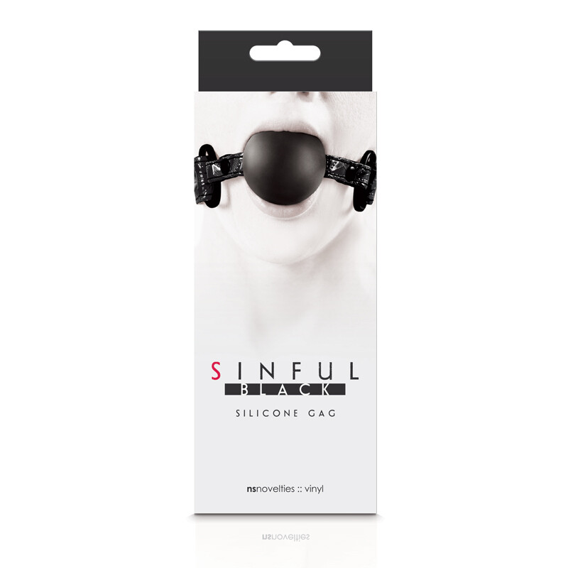 SINFUL SILICONE GAG BLK