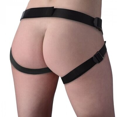 STRAP U BRAZEN 8" SILICONE DILDO WITH HARNESS