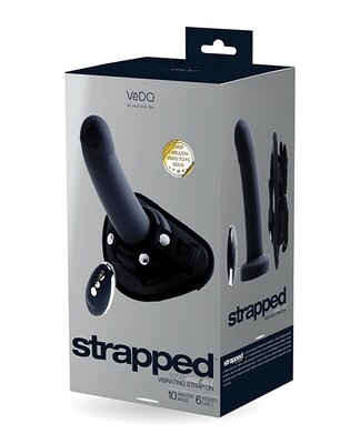 STRAPPED RECHARGEABLE STRAP ON BLK