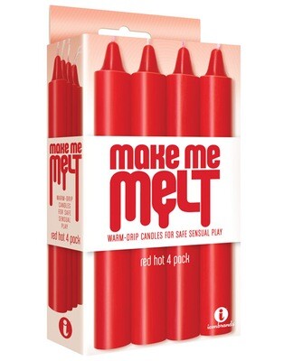 THE 9'S MAKE ME MELT DRIP CANDLES RED 4PK