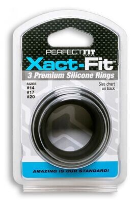XACT FIT SILICONE RINGS #14 #17 #20 BLK