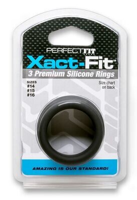 XACT FIT SILICONE RINGS #14 #15 #16 BLK