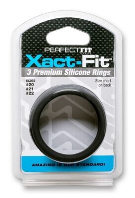 XACT FIT SILICONE RINGS #20 #21 #22 BLK