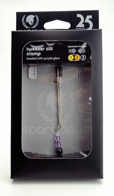 ADJUSTABLE CLIT CLAMP WITH PURPLE BEADS