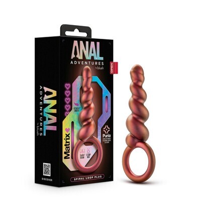 ANAL ADVENTURES MATRIX SPIRAL LOOP PLUG COPPER ANAL ADVENTURES MATRIX SPIRAL LOOP PLUG COPPER