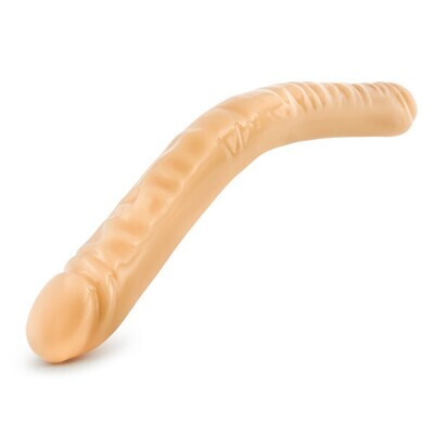 B YOURS 18" DOUBLE DILDO BEIGE