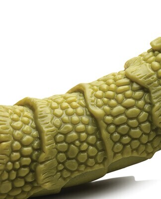 SWAMP MONSTER GREEN SCALY SILICONE DILDO