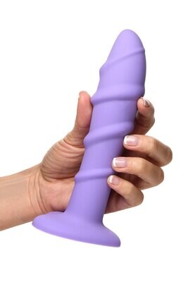 SIMPLY SWEET SWIRL SILICONE DILDO PURPLE