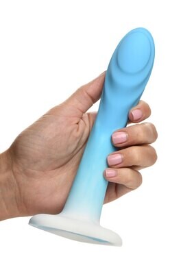 SIMPLY SWEET RIPPLED SILICONE DILDO BLUE