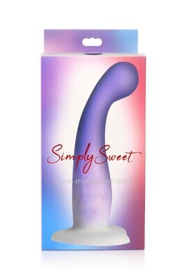SIMPLY SWEET SLIM G SPOT SILICONE DILDO PURPLE