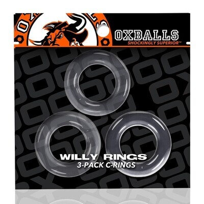 WILLY RINGS 3 PK COCKRINGS CLR