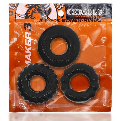 BONEMAKER 3-PACK C-RING BLACK