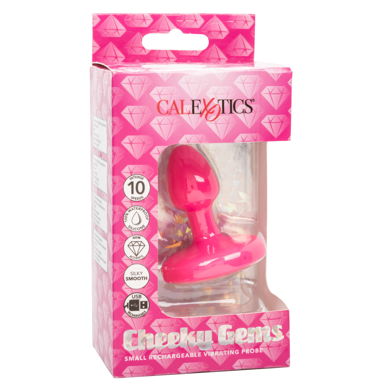 CHEEKY GEMS VIBRATING PROBE SMALL PINK