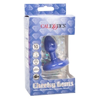 CHEEKY GEMS VIBRATING PROBE SMALL BLUE