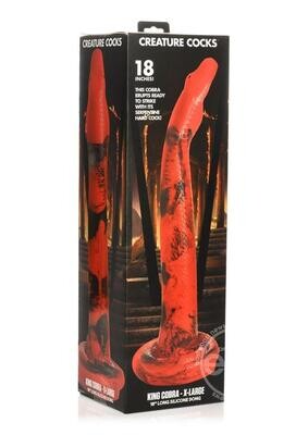 CREATURE COCKS KING COBRA XL 18" SILICONE DILDO