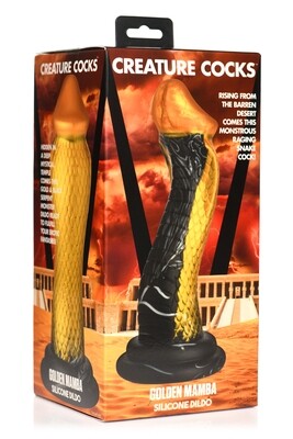CREATURE COCKS GOLDEN MAMBA SILICONE DILDO