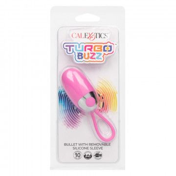 TURBO BUZZ BULLET WITH REMOVABLE SILICONE SLEEVE PINK