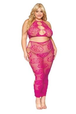 0485X BRALETTE AND LONG SKIRT PINK