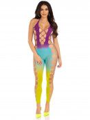 89323 OMBRE FOOTLESS BODYSTOCKING PURPLE