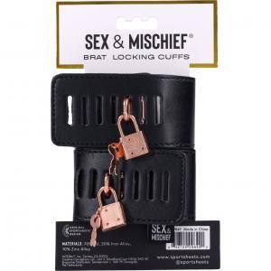 BRAT LOCKING CUFFS BLACK