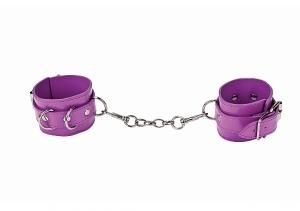 LEATHER CUFFS PURPLE