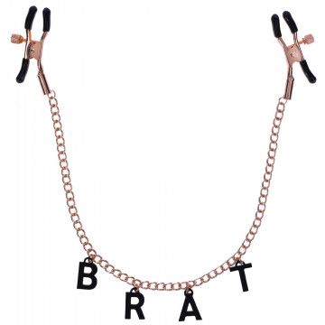BRAT CHARMED NIPPLE CLAMPS ROSE GOLD