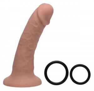 SEDUCER 7" SILCONE DILDO WITH HARNESS