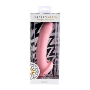 DAZE 7" VIBRATING SILICONE DILDO PINK
