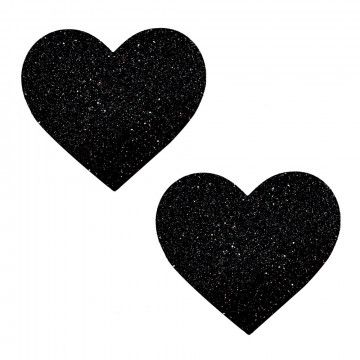 BLACK MALICE GLITTER HEART NIPZTIX BLACK MALICE GLITTER HEART NIPZTIX