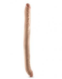 DR. SKIN PLUS 16.5" POSABLE DOUBLE DONG BEIGE
